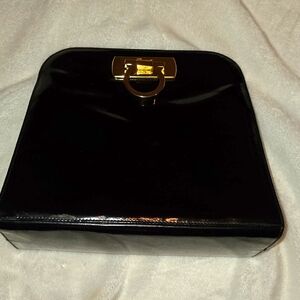Salvatore Ferragomo Ganchini Patent Leather Black